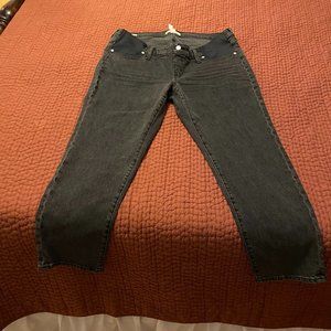 NWT Maternity Side-Panel Perfect Vintage Jeans in Lunar Wash Size 33